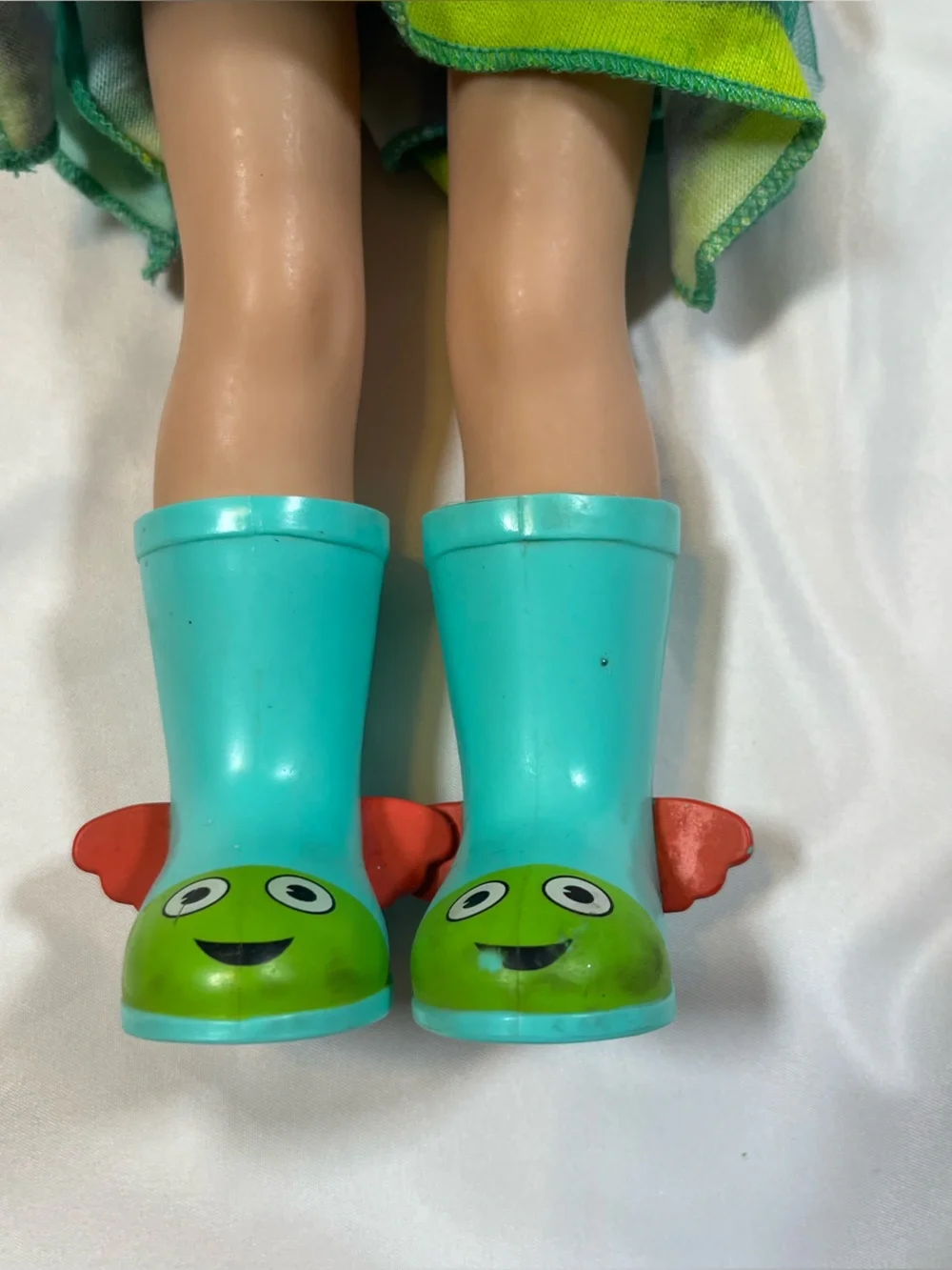 American Girl Wellie Wishers CAMILLE Doll 14.5” Blonde Hair Blue Eyes Rain Boots